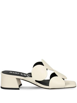 Bibi Lou 40mm leather sandals - women - Leather/Calf Leather/Leather/Rubber - 40 - White