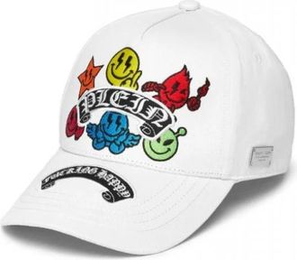 Philipp Plein Baseball Cap Smile - unisex - Petten - Beige - ONE Size - Katoen - Accessoires