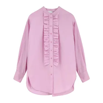 Nude Nude, Dames, Blouses & Shirts, Roze, Maat: XS Katoen