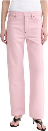 Kenzo Straight Leg Jeans in Japanese Denim - Dames - Regular Fit Jeans - Roze - W28 - Denim - Jeans