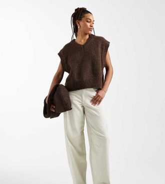 Only Tall Pantaloni bombati color pietra-Neutro