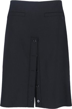 Courr&egrave;ges Logo Midi Skirt - Black