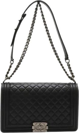 Chanel Pre-owned Matelasse Schoudertas - Dames - Vintage Schoudertas - Zwart - ONE Size - Leer - Vintage