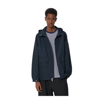 Woolrich Jassen, Heren, Blauw, L, Katoen, Cruiser Hooded Jacket