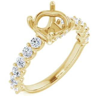Pompeii3 Lea Lab Grown Diamond Accent Ring Setting