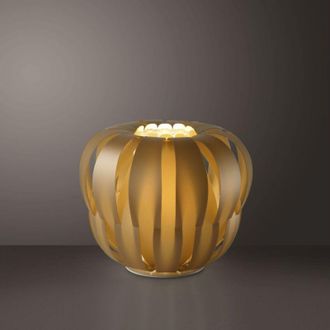 Linea Zero Linea Zero - L&aacute;mpara De Pie New Gold De Metal Blanco Di&aacute;metro 60 X 55h Cm