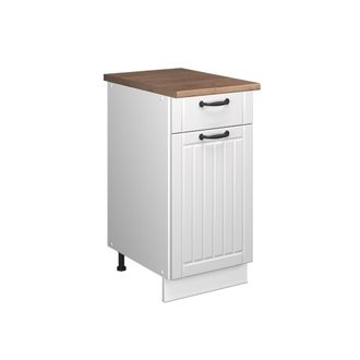 Vicco Mueble Bajo Para Fregadero/placa Fame-line, Blanco Casa De Campo/blanco, 40 Cm, Et Roble, Vicco