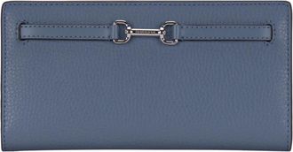 Michael Kors Snap Bifold Portemonnee - Dames - Portefeuilles - Blauw - ONE Size - Leer - Accessoires