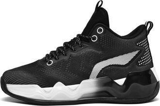 Generic Mens Casual Basketball Shoes with Cushioning Rebound Anti Slip Wear-Resistant Running Training Boots Walking Shoes(Black,5.5 UK)