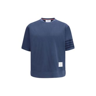 Thom Browne Blue Cotton Mens Sportswear