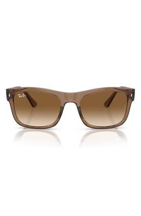 Ray-Ban 56mm Polarized Gradient Square Sunglasses in Lite Brown at Nordstrom Rack