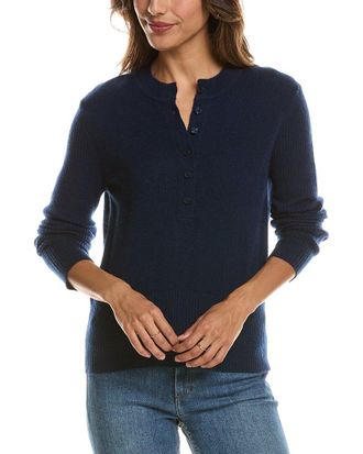 Fort&eacute; Cashmere Crewneck 100% Cashmere Henley