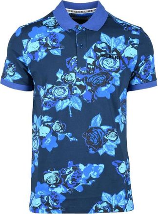 Dirk Bikkembergs Blue Floral Stretch T-Shirt