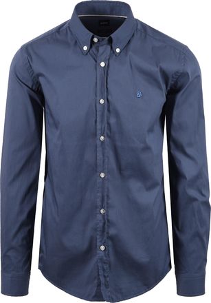 HUGO BOSS Mens H ROAN SHIRT OPEN BLUE Cotton - Size X-Large