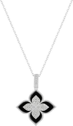 Suzy Levian Suzy Levian Silver Cz Clover Pendant