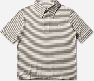 Maison Margiela Men s Striped Polo Shirt Beige / Off White