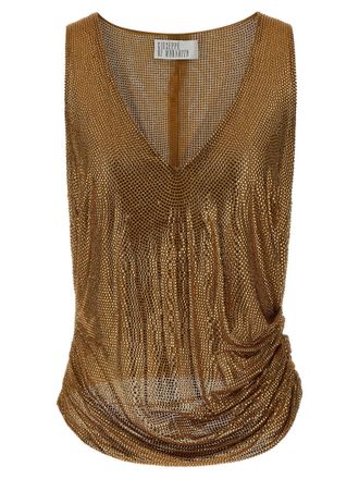 Giuseppe Di Morabito Womens Gold Polyamide Tank Tops
