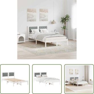 vidaXL Letto moderno - Struttura del letto Grigio chiaro 120 x 200 cm Pino massello
