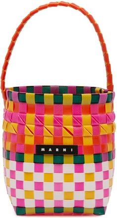 Marni Borsa a secchiello in plastica intrecciata 2010-2025 - Multicolore