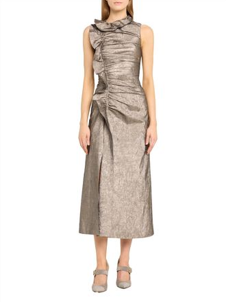 Ulla Johnson Demetra Sleeveless Midi Dress In Graphite