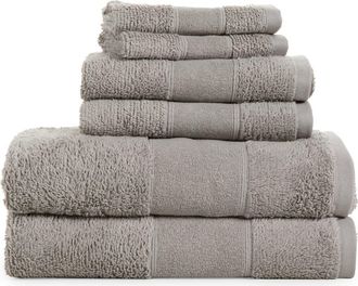 Kassatex Turkish Cotton 6-Piece Towel Set in Aluminum at Nordstrom Rack, Size 6 Piece Set