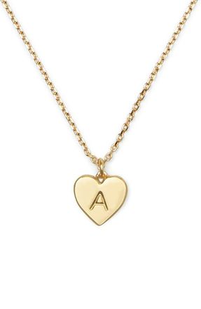 Kate Spade New York initial heart pendant necklace in Gold - A at Nordstrom