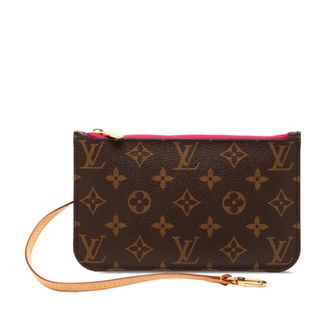 Louis Vuitton Pre-owned Womens Monogram Neverfull Pouch Pm - Brown Textile - One Size