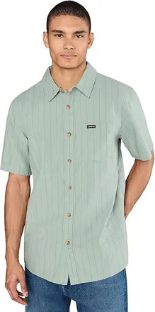 Quiksilver Dobby Stripe Classic Woven Mens Clothing Lily Pad : 2XL, Cotton