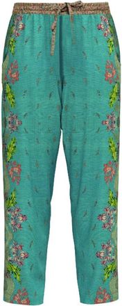 Pierre-Louis Mascia Aloe Broeken Silk - Dames - Straight fit broeken - Blauw - XS - Broeken