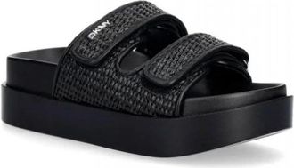 DKNY Piper Platform Slider - Dames - Sandalen - Zwart - 39 EU - Schoenen
