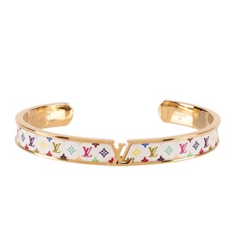 Louis Vuitton Pre-owned Womens Ltd. Ed. LV x Takashi Murakami LV Initiales Bracelet Medium Accessories - White - One Size
