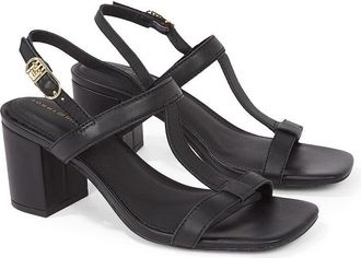 Tommy Hilfiger Sandalen in leer met hak