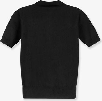 Max Mara Womens Polo Shirt Smmpomposa Black Cotton Tops