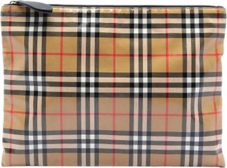 Burberry Pre-owned Clutches, female, Beige, Size: ONE SIZE Pre-owned Fabric Clutch
