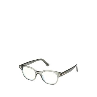 Tom Ford Glasses, unisex, Green, Size: 48 MM Round Frame Glasses