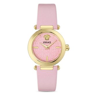 Versace Greek Quartz Pink Dial Ladies Watch VE5B00125