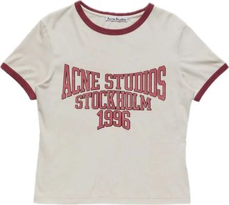 Acne Studios Graphic T-shirt - Dames - T-shirts - Wit - M - Katoen - Tops