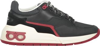 Ferragamo Leather And Fabric Low-top Sneakers