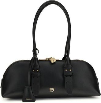 Pinko Black Calf Leather Bos Taurus Shoulder Womens Bag