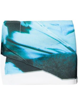 16Arlington graphic-print miniskirt - Blue