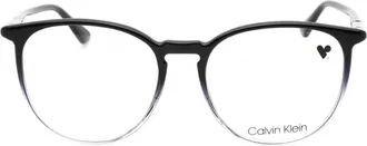 Calvin Klein CK21522 Round Injected Propionate Eyeglasses - Black