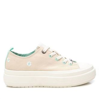 Xti Womens Canvas Platform Sneakers In Beige