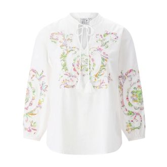 Emily van den Bergh Dames, Blouses & Shirts, Wit, Maat: XL Katoen