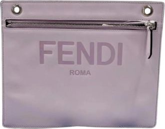 Fendi Pre-owned Vintage Clutch Bag - Dames - Vintage Clutch - Paars - ONE Size - Leer - Vintage