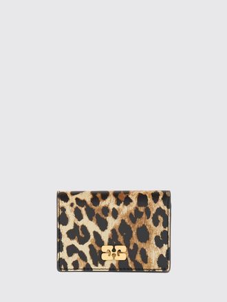Ganni Portafoglio in pelle animalier Ganni