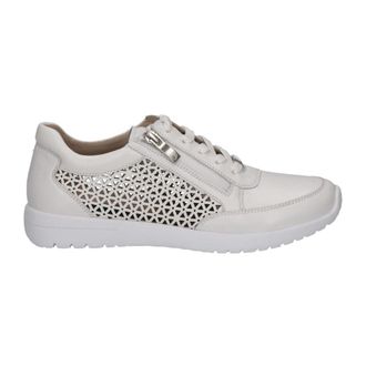 Caprice Witte Nappa Sneakers voor Vrouwen - Dames - Sneakers - Wit - 39 EU - Leer - Schoenen