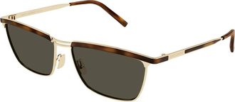 Saint Laurent SL 795 Joe Zonnebrillen - Dames - Zonnebrillen - Geel - ONE Size - Accessoires