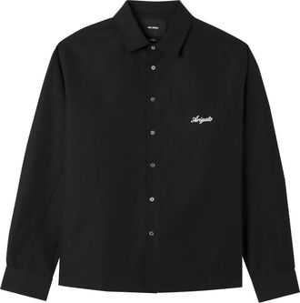Axel Arigato Flow logo-print overshirt - men - Cotton/Polyester - S - Black