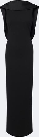 Solace London Barbeau satin-trimmed cr&ecirc;pe gown