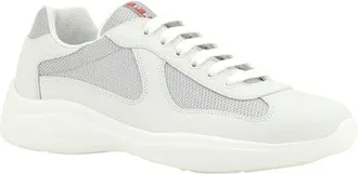 Prada Mens White Polyamide Low Top Sneakers